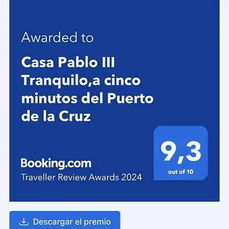 Apartamento Casa Pablo Iii Tranquilo,a Cinco Minutos Del Puerto De La Cruz